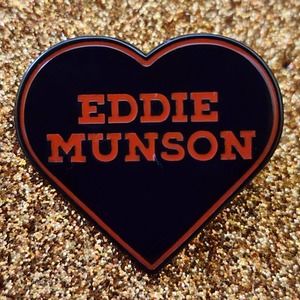 3/$20 Eddie Munson Stranger Things Black Heart Enamel Pin